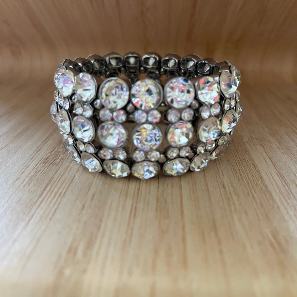 Elegant Silver Crystal Bracelet